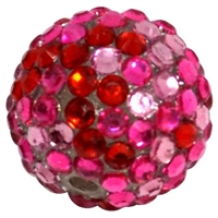 20mm Valentine Confetti Rhinestone Beads