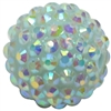 20mm Pale Mint Rhinestone Bubblegum Beads