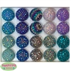 20mm Frozen Theme Rhinestone Bubblegum Bead Mix