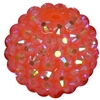20mm Neon Orange Rhinestone Bubblegum Beads