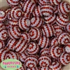 20mm Candy Cane Stripe Rhinestone Bubblegum Beads