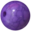 20mm Purple Solid Crackle Bubblegum Bead