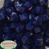 20mm Solid Navy Cube Bubblegum Bead