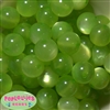20mm Lime Green Shimmer Bubble Style Acrylic Gumball Bead