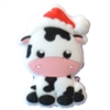 Adorable Christmas Cow Silicone Focal Bead