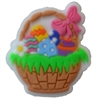 Colorful Easter Basket Silicone Focal Bead