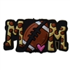 Leopard Print Football Mom Focal Bead with Flower detail
