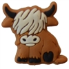 Shaggy Highland Cow Silicone Bead