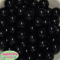 20mm Black Acrylic Bubblegum Beads Bulk