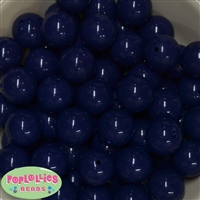 20mm Dark Navy Blue Acrylic Bubblegum Beads
