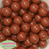 20mm Latte Brown Acrylic Bubblegum Beads Bulk