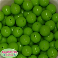 20mm Lime Green Acrylic Bubblegum Beads