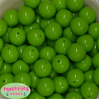 20mm Lime Green Acrylic Bubblegum Beads Bulk