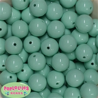 20mm Mint Acrylic Bubblegum Beads