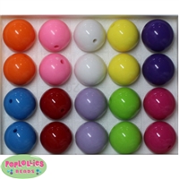 20mm Mix 3 Assorted Acrylic  Bubblegum Beads