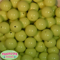 20mm Spring Green Acrylic Bubblegum Beads Bulk