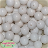 20mm White Acrylic Bubblegum Beads Bulk