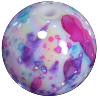 20mm Jewel Splattered Miracle AB Acrylic Bubblegum Beads