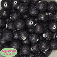 20mm Black Stardust Bubblegum Beads Bulk