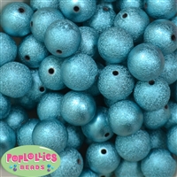 20mm Blue Stardust Bubblegum Beads