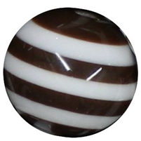 20mm Brown Stripe  Resin Bubblegum Beads