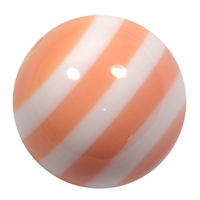 20mm Peach Stripe Resin Bubblegum Beads
