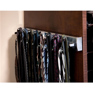 Sliding and Pivoting Tie Rack