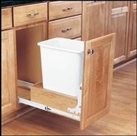 Rev-A-Motion 1 x 35Qt  Door Mount Waste Container (12"W x 22 5/8"D x 19 1/4"H) - Maple