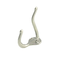 Coat and Hat Hook 2 15/16" Projection (1 11/16" x 1 1/8" Base) - Matte Nickel