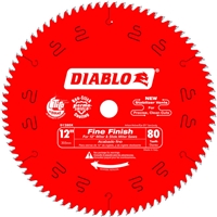 Freud Diablo 12" x 80 Hi ATB x 1" Fine Finish Saw Blade