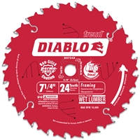 Freud Diablo 7 1/4" x 24 ATB x 5/8" Framing Saw Blade