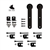 Flat Rail Hardware Kit - 3" Strap Carrier