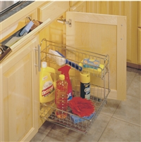 14" Under Sink Basket Carrier - Frosted Nickel