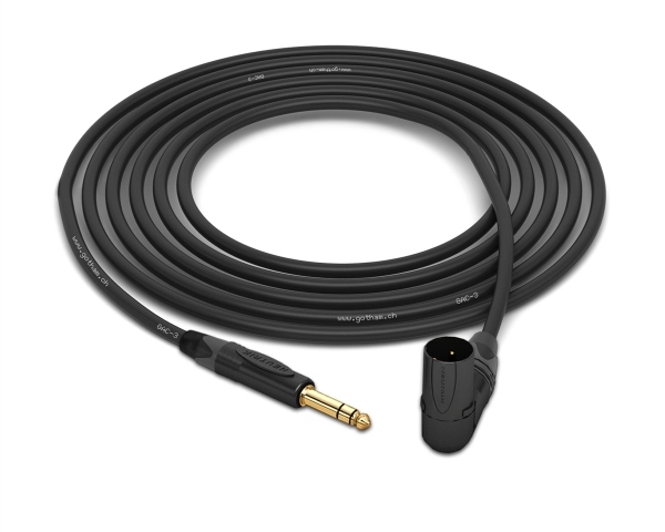 1/4" TRS to 90&deg; XLR-Male Cable | Made from Gotham GAC-3 & Neutrik Gold Connectors