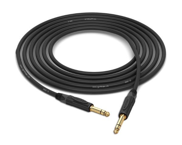 1/4" TRS to 1/4" TRS Cable | Made from Gotham GAC-3 & Neutrik Gold Connectors