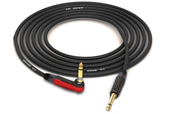 Canare GS-6 Instrument Cable | GS-6 & Neutrik Gold 90&deg; Right-Angle Silent 1/4" TS Connector