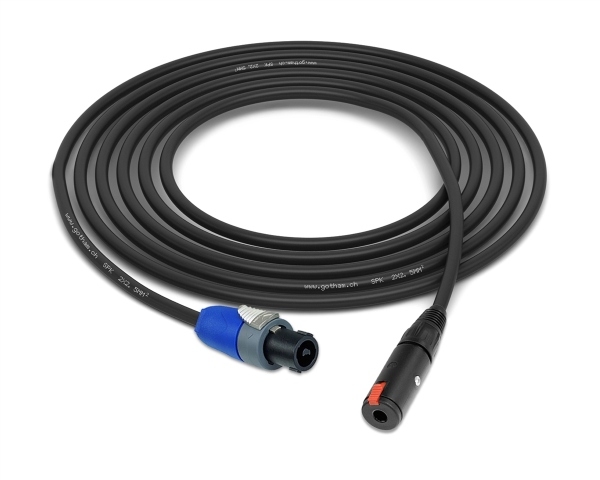 Speakon to 1/4" TS-Female Cable | Made from Gotham 13 AWG SPK 2x2 & Neutrik Connectors