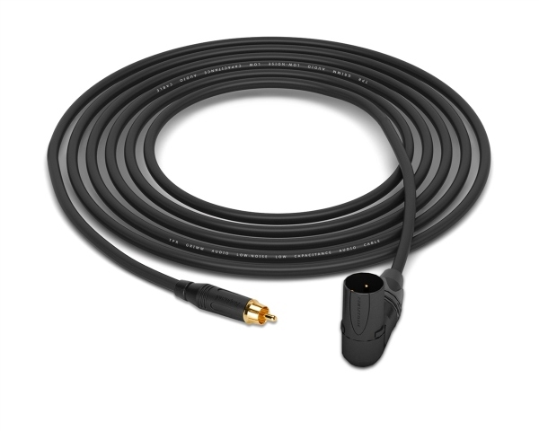 RCA to 90&deg; XLR-Male Cable | Made from Grimm TPR & Amphenol Gold & Neutrik Gold Connectors
