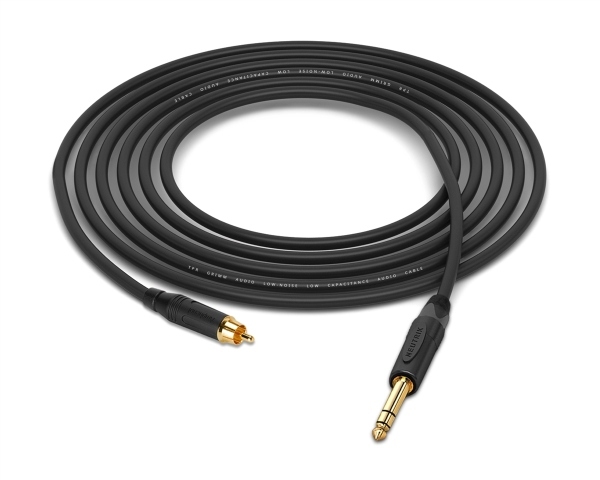 RCA to 1/4' TRS Cable | Made from Grimm TPR & Amphenol Gold & Neutrik Gold Connectors