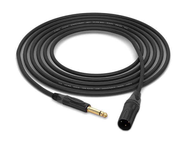 1/4" TS to XLR-Male Unbalanced Cable | Made from Grimm TPR & Neutrik Gold Connector