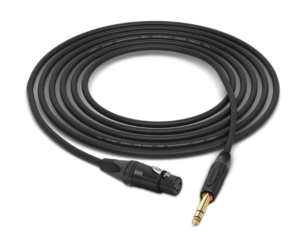 Straight XLR-Female to Straight 1/4" TRS Cable | Made from Grimm TPR & Neutrik Gold Connectors