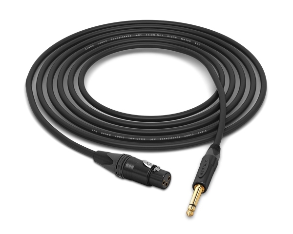 XLR-Female to 1/4" Unbalanced TS Cable | Made from Grimm TPR & Neutrik Gold Connector