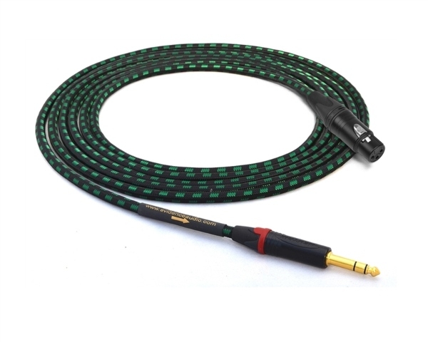 XLR-Female to 1/4" TRS Cable | Made from Evidence Audio Lyric HG & Neutrik Gold Connectors