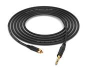 RCA to 1/4" TS Cable | Made from Mogami 2534 Quad Cable, Neutrik & Amphenol Gold Connectors