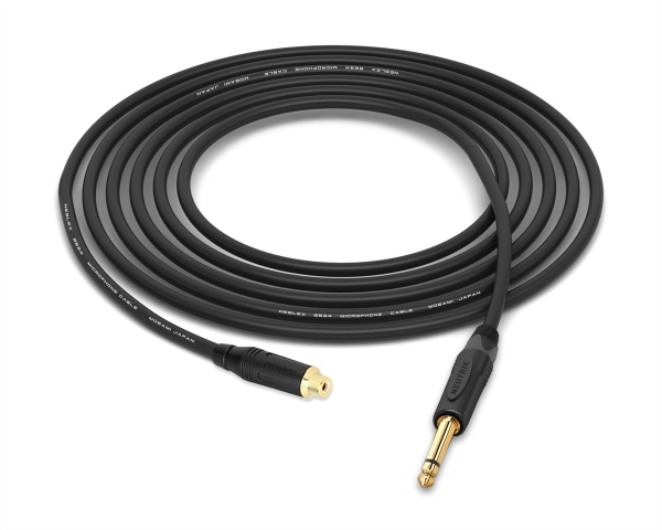 Female RCA to 1/4" TS Cable | Made from Mogami 2534 Quad Cable, Neutrik & Amphenol Gold Connectors