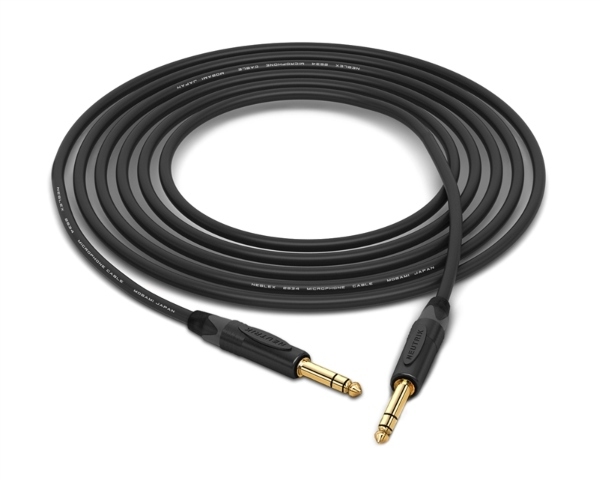 1/4" TRS to 1/4" TRS Cable | Made from Mogami 2534 Quad & Neutrik Gold Connectors