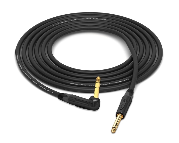 90&deg; Right-Angle 1/4" TRS to Straight 1/4" TRS Cable | Made from Mogami 2549 & Neutrik Gold Connectors