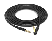 1/4 TRS to 90° 1/4" TS Cable | Mogami Stereo to Mono Cable for Stereo Pickups and Chapman Stick Type Stereo Instruments