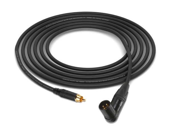 RCA to 90&deg; XLR-Male Cable | Made from Mogami 2893 & Amphenol Gold & Neutrik & Amphenol Gold Connectors