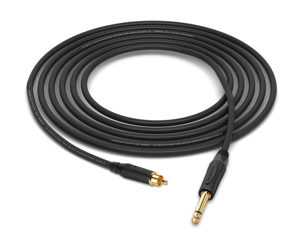 RCA to 1/4 TS Cable | Made from Mogami Mini-Quad 2893 & Neutrik & Switchcraft Connectors